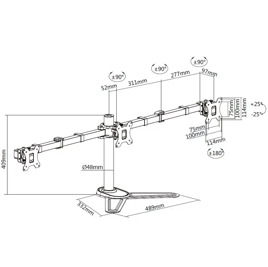 Настольная подставка для трех мониторов Equip 650125 Photo 7