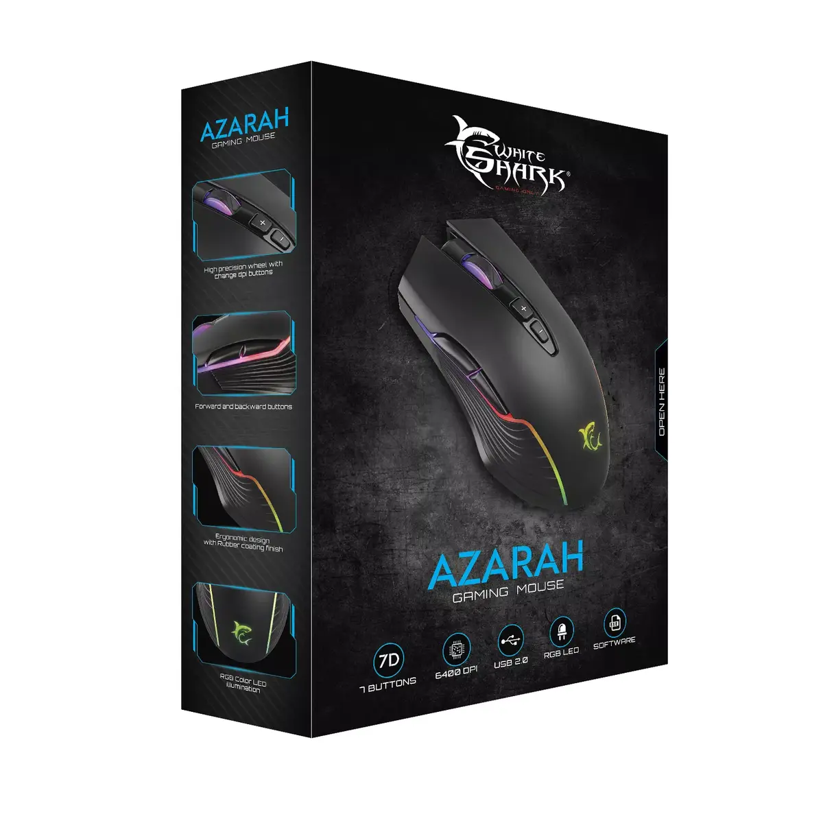Mouse White Shark GM-5003 AZARAH Photo 6