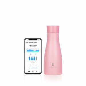 NOERDEN LIZ 350 pašattīroša viedā ūdens pudele ar UV sterilizāciju 350 ml - rozā