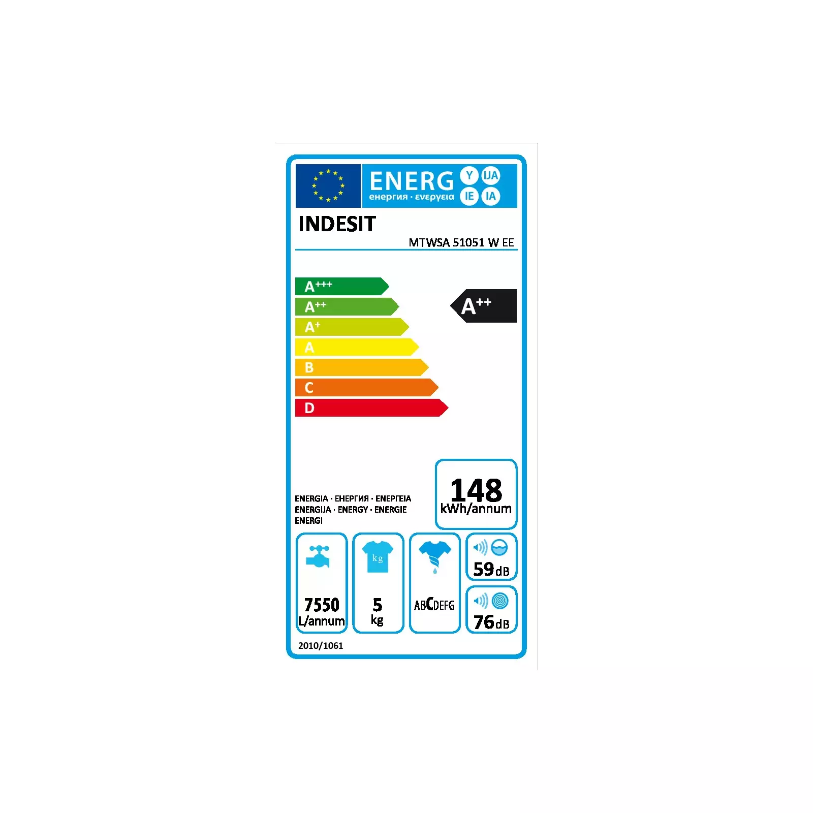 INDESIT MTWSA51051WEE Photo 8