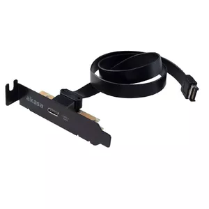 Low Profile PCI Bracket Cable Akasa AK-CBUB37-50L USB 3.1 Gen 2 Type-C