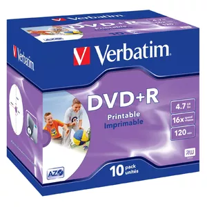 DVD+R Verbatim Wide Inkjet Printable ID Brand