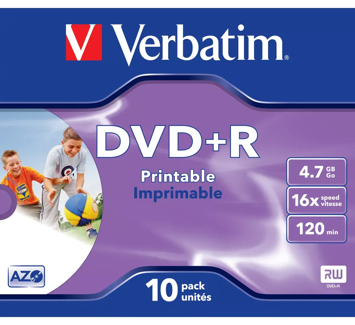DVD+R Verbatim Wide Inkjet Printable ID Brand Photo 2
