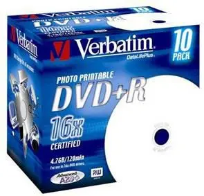 DVD+R Verbatim Wide Inkjet Printable ID