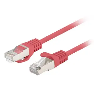 LANBERG networking cable Cat6 F/UTP (FTP) straight-through RJ-45–RJ-45 0.25 m red