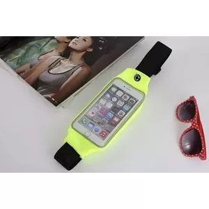 Phone Sport Bag Mocco MO-SP-62C-YE for 6.2" Phones with Headphone Hole