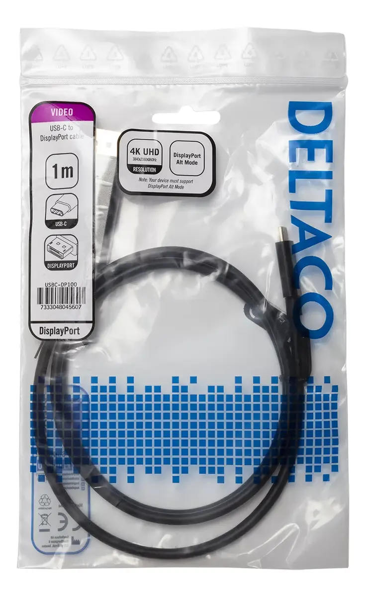 Video cable adapter Deltaco USBC-DP100 Photo 2