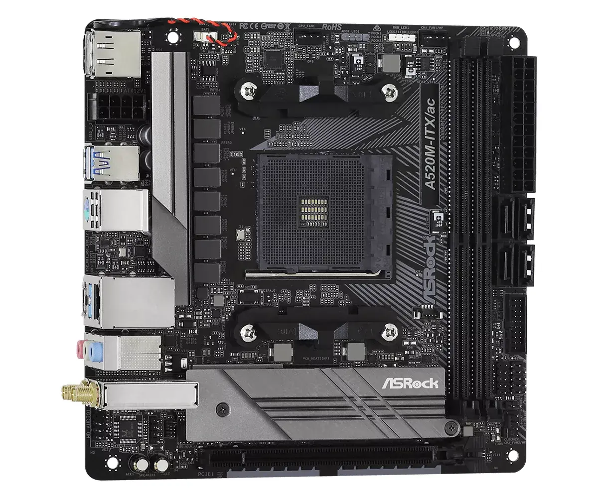 Motherboard Asrock A520M-ITX/ac, 90-MXBDG0-A0UAYZ Photo 4