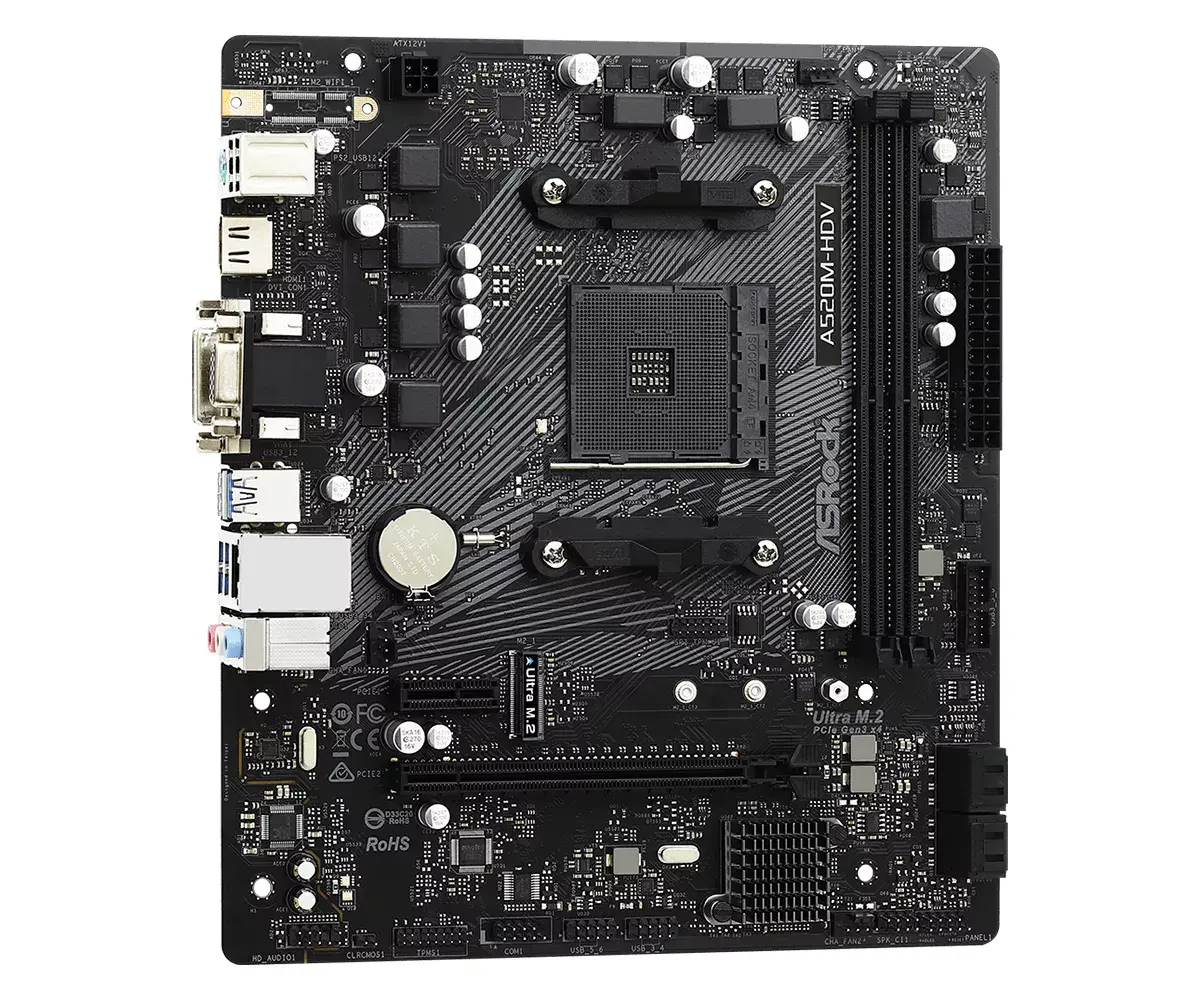 Материнская плата Asrock A520M-HDV, 90-MXBE50-A0UAYZ Photo 4