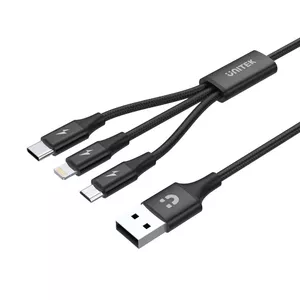 USB cable Unitek C14049BK — USB-C to Micro-USB B/Lightning, USB 2.0, 1.2 m, black