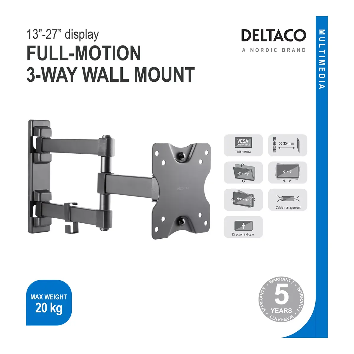 Monitoru stiprinājums Deltaco ARM-1204 Photo 5