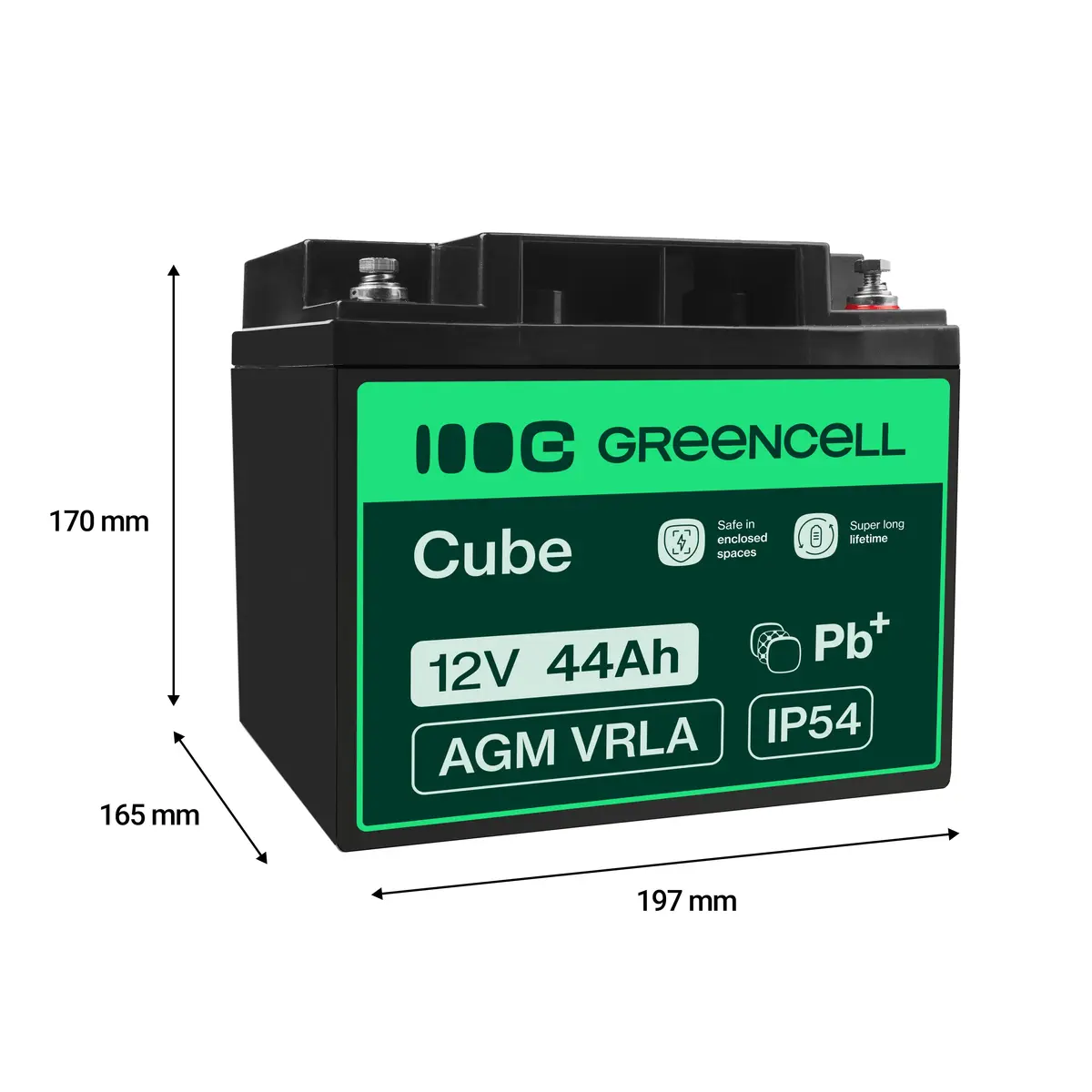 UPS akumulators Green Cell AGM23 — 12V 44Ah Photo 5