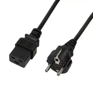 LogiLink CP151 Power Cable, CEE 7/7 to IEC C19, 1 m, Black