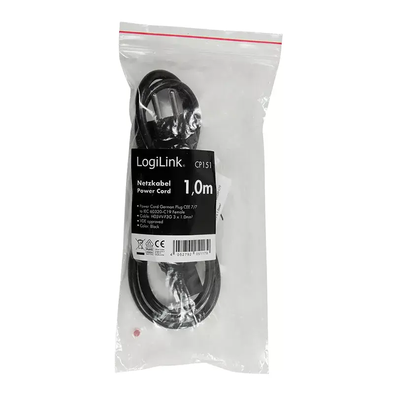 Сетевой кабель LogiLink CP151 CEE 7/7 - IEC C19 Photo 4
