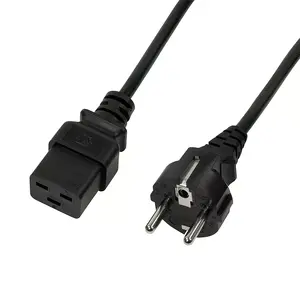 Силовой кабель LogiLink CP153, CEE 7/7 на C19, 3 м, черный