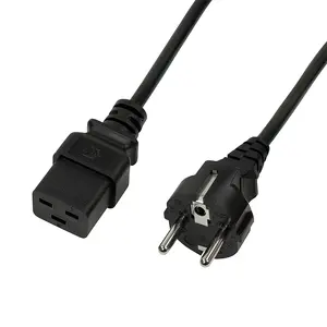 LogiLink CP153 power cable 3 m CEE7/7 to C19 coupler 250 V black