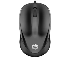 HP Wired Mouse 1000 - Ambidextrous USB Type-A Black Optical Mouse with 1200 DPI Resolution, 3 Buttons, and Scroll Wheel