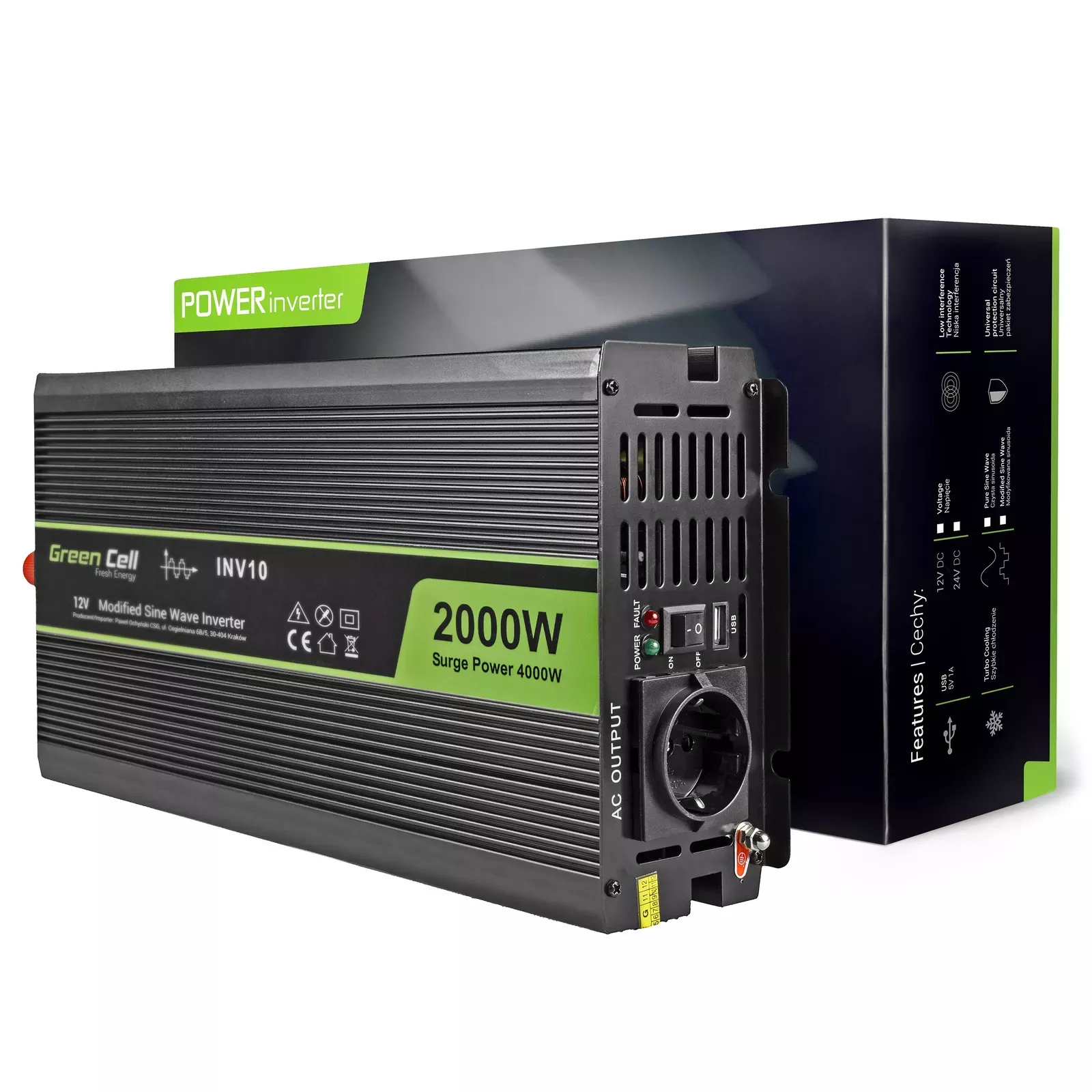 Jaudas adapteris inverters Green Cell INV10 Photo 1