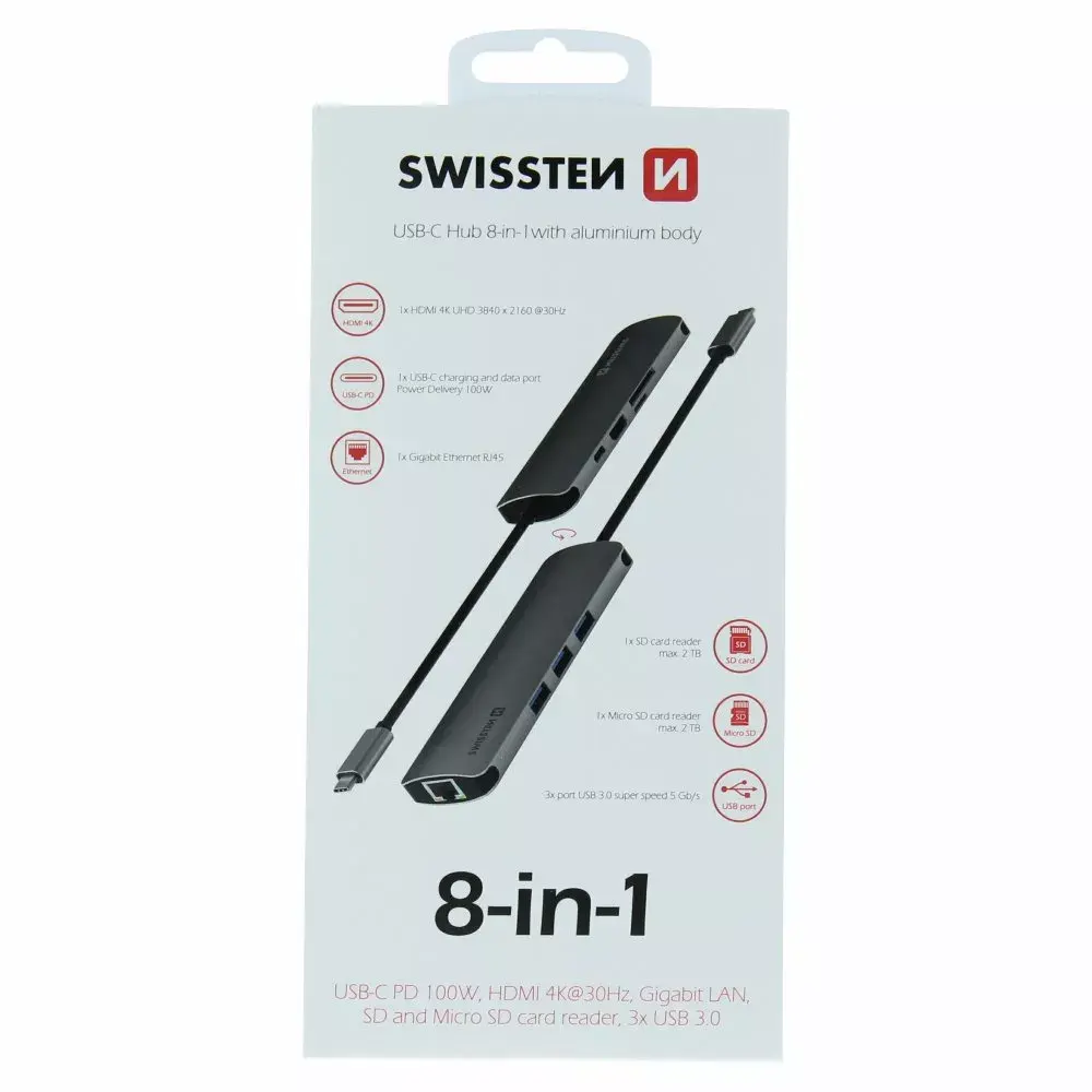 USB‑C хаб SWISSTEN 8‑в‑1 SW‑USBC‑8IN1 Photo 7