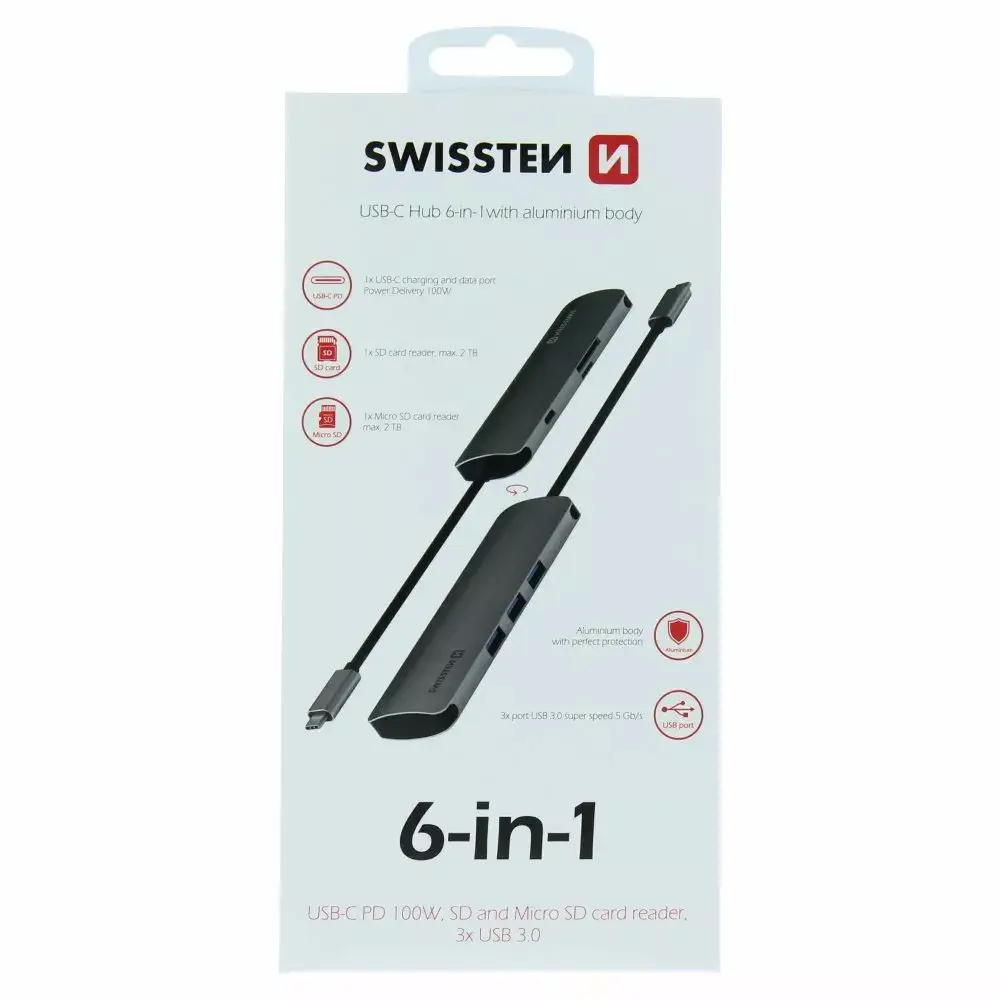 SWISSTEN SW-USBC-6IN1 USB-C хаб Photo 6