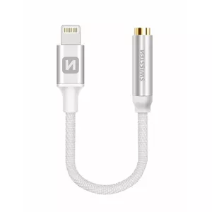 SWISSTEN Lightning to 3.5 mm audio adapter SW-LIGHT-3.5MM-W, 15 cm cable