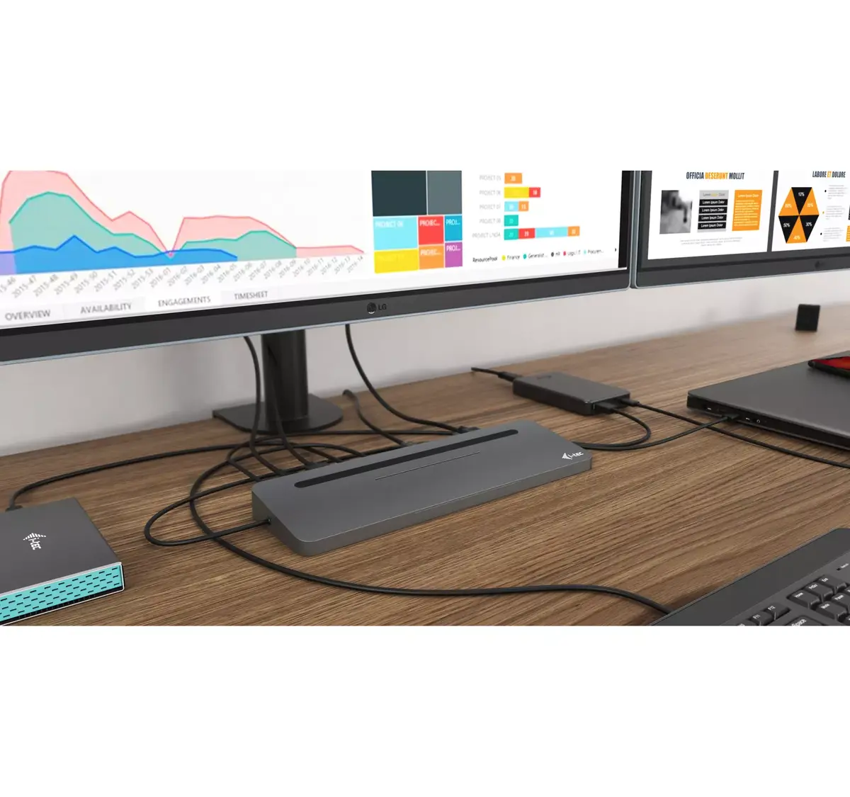 Doku stacija i-tec Metal USB-C Ergonomic 4K 3x Display Photo 6