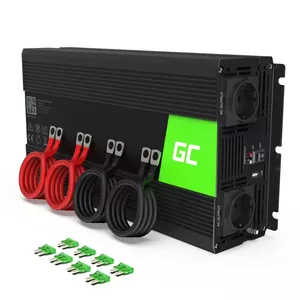 Power inverter Green Cell INV20, DC 24 V to AC 230 V, 4000 W, 50 Hz, 40 A input, indoor, black