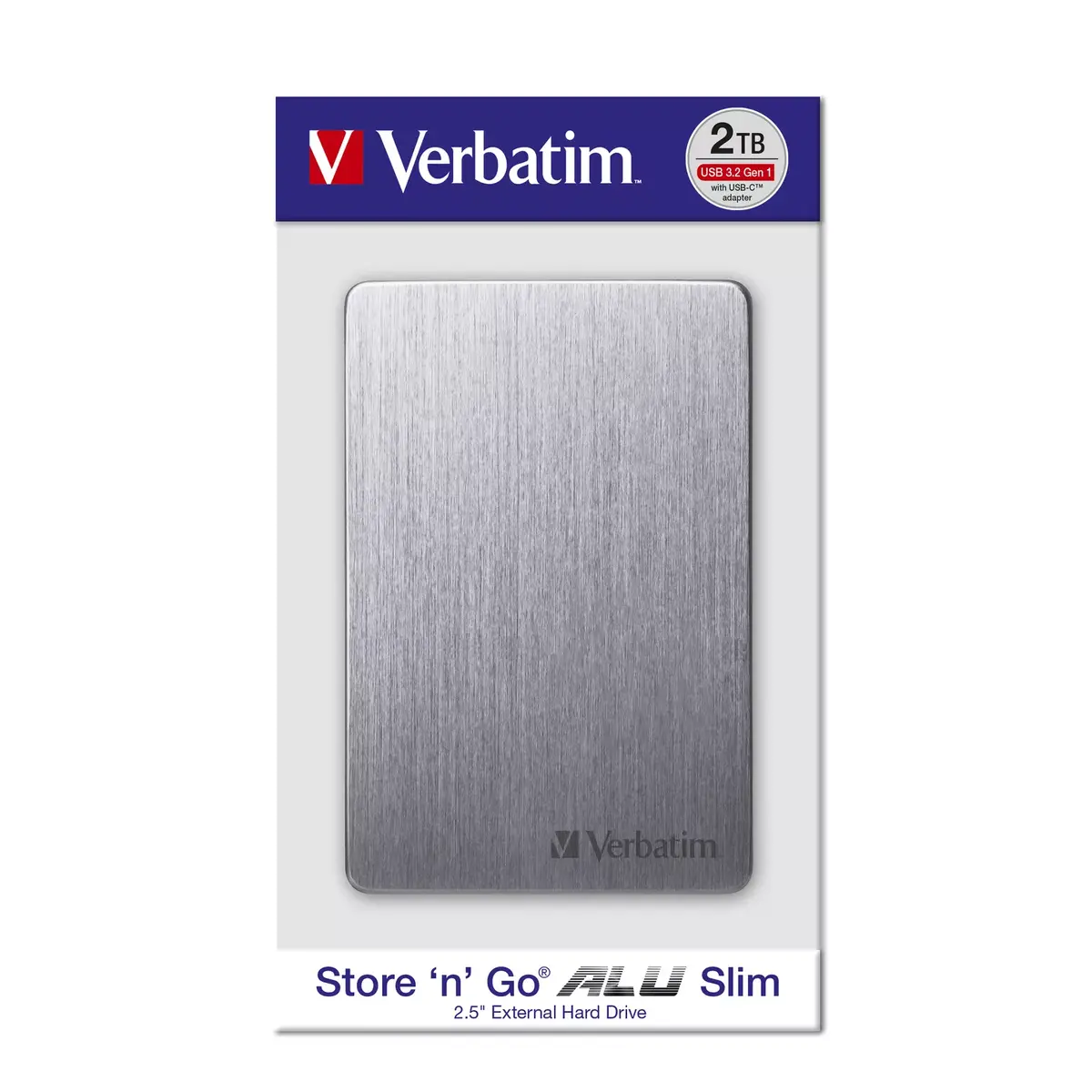 Cietais disks Verbatim 1TB ALU Slim Photo 7