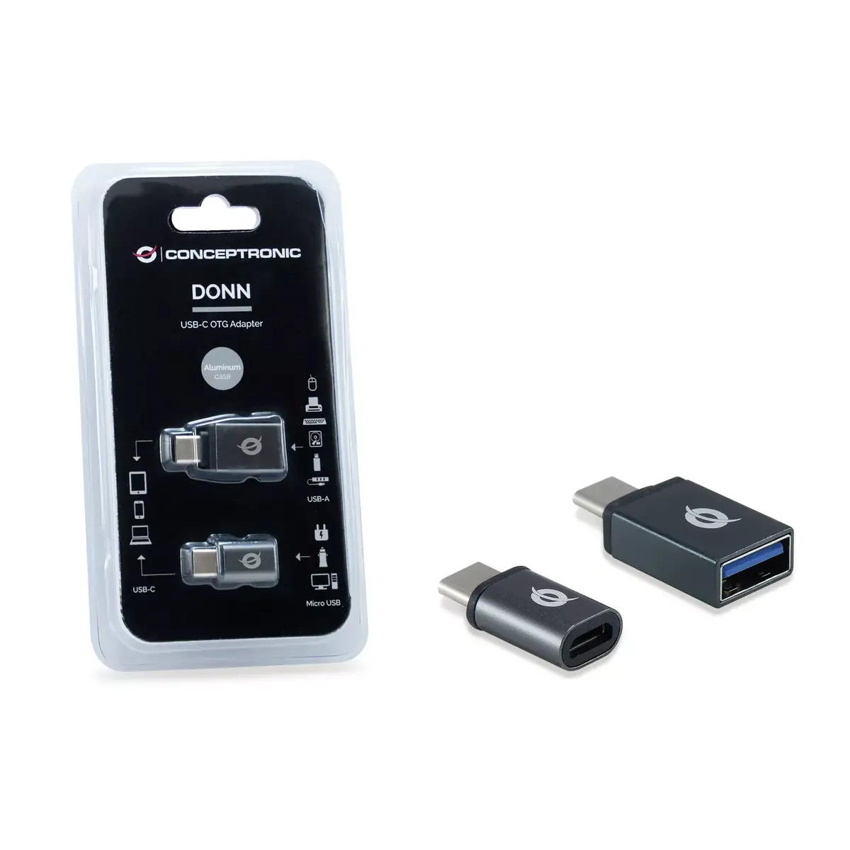 USB-C to USB A/MicroB OTG Adapter Conceptronic DONN04G Photo 4
