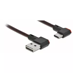 USB Cable DeLOCK EASY-USB 2.0 Type-A male to Type-C male angled 0.2m black