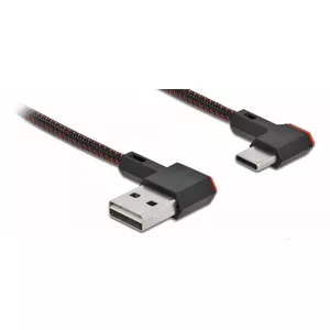 USB 2.0 Cable DeLOCK EASY-USB Type-A male to Type-C male angled 2m black