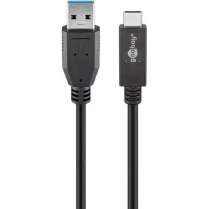 Кабель USB A — USB C GOOBAY 41074 — USB 3.2 Gen 2 (10 Гбит/с), 1 м, чёрный