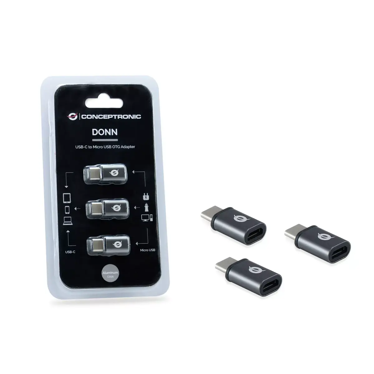 USB-C to Micro USB OTG Adapter Conceptronic DONN Photo 4