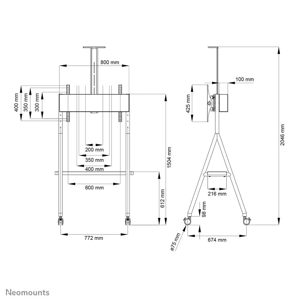 Grīdas statīvs Neomounts NS-M1500WHITE Photo 9