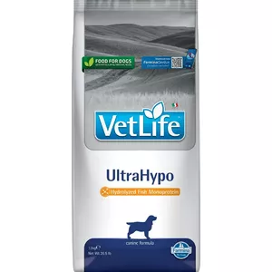 Сухой корм для собак Farmina Vet Life UltraHypo 12 кг — Взрослым, Рыба, Гипоаллергенный, Без глютена и лактозы