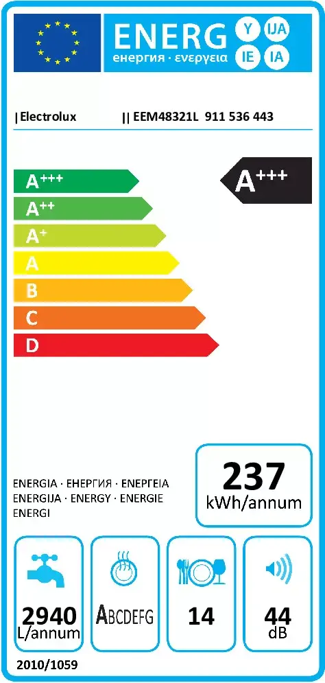 Trauku mazgājamā mašīna Electrolux EEM48321L Photo 11
