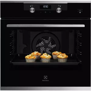 Встраиваемый электрический духовой шкаф Electrolux KODEH70X, 72 л, 2990 Вт, нержавеющая сталь, паровая очистка