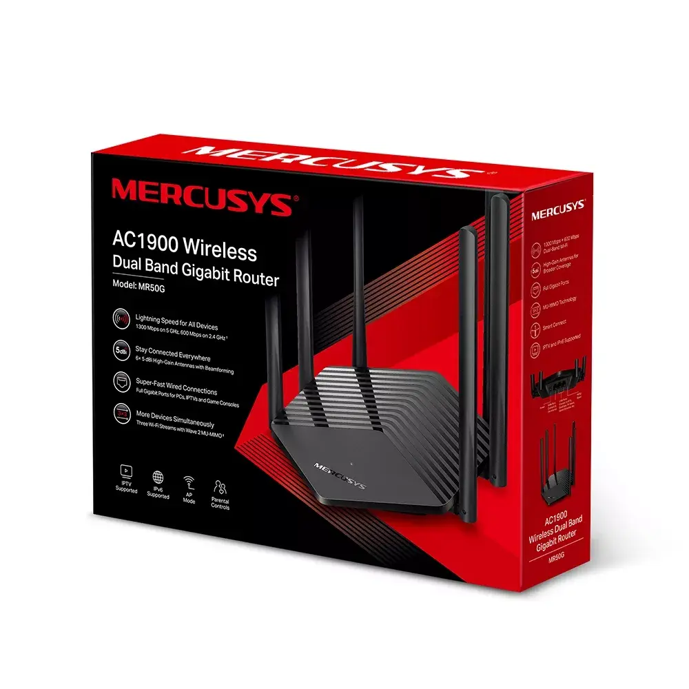 MERCUSYS MR50G AC1900 Portatīvais divjoslu maršrutētājs Photo 3