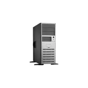CHIEFTEC Midi Tower PC korpuss BG-01B-B-SL ar 350W ATX 2.0 barošanas bloku, ATX pamatplates atbalsts, 1x120mm + 2x92mm ventilatori
