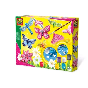 Bērnu liešanas/gleznošanas komplekts SES Creative Casting and painting - Butterfly and glitter