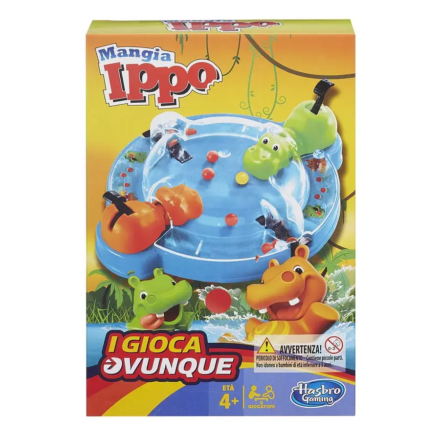 HASBRO Hungry Hungry Hippos Grab & Go — ceļojumu galda spēle Photo 2