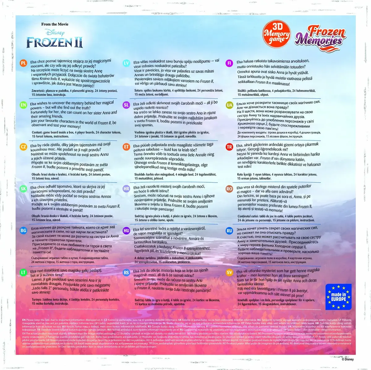 TREFL Frozen II Frozen Memories Board Game 01753T Photo 4
