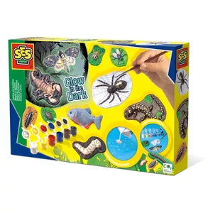 Набор для отливки и раскраски SES Casting and painting - Scary animals: формы, гипс, 6 красок, кисть (от 5 лет)
