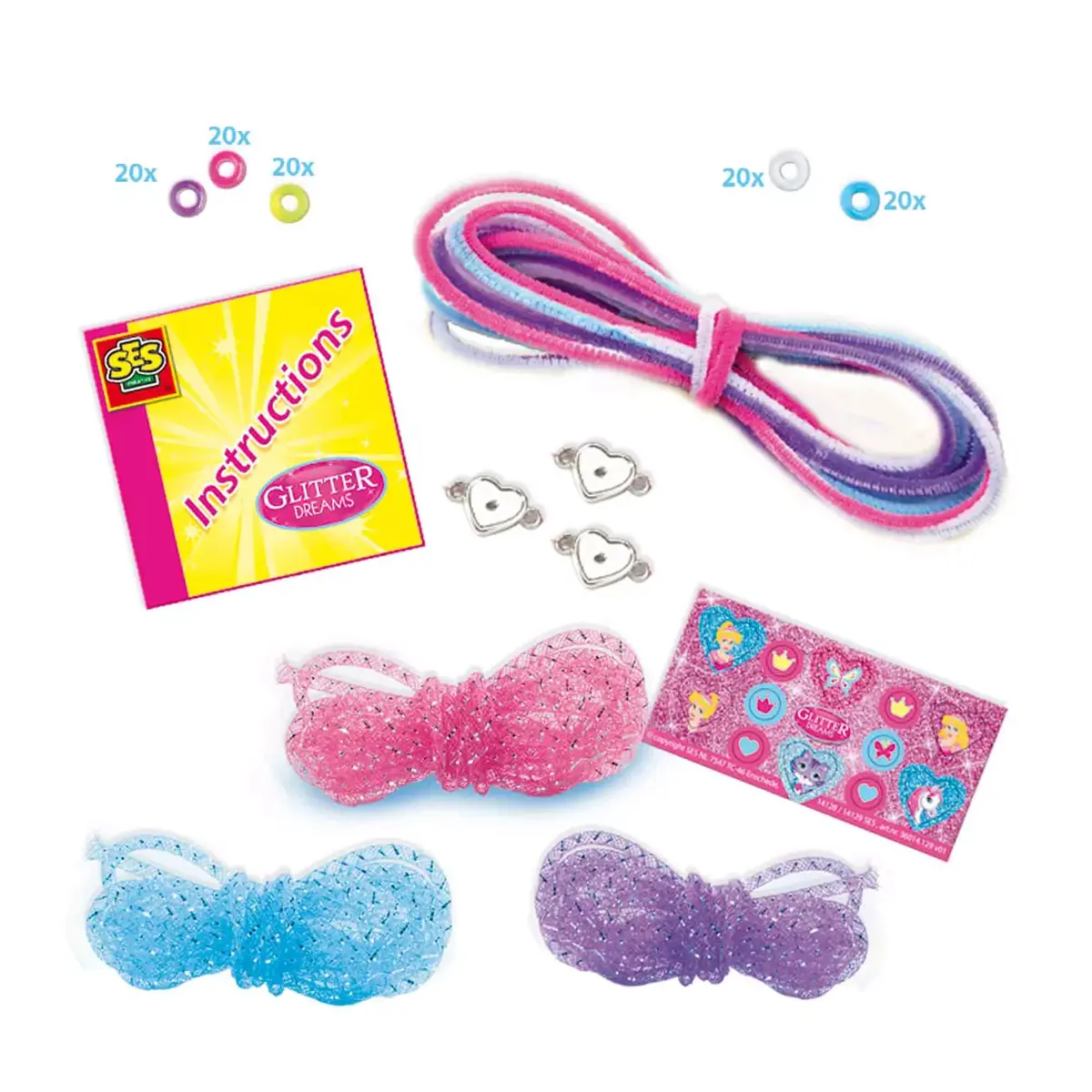 Bērnu rotu izgatavošanas komplekts SES Creative Glitter bracelets 14128S Photo 2