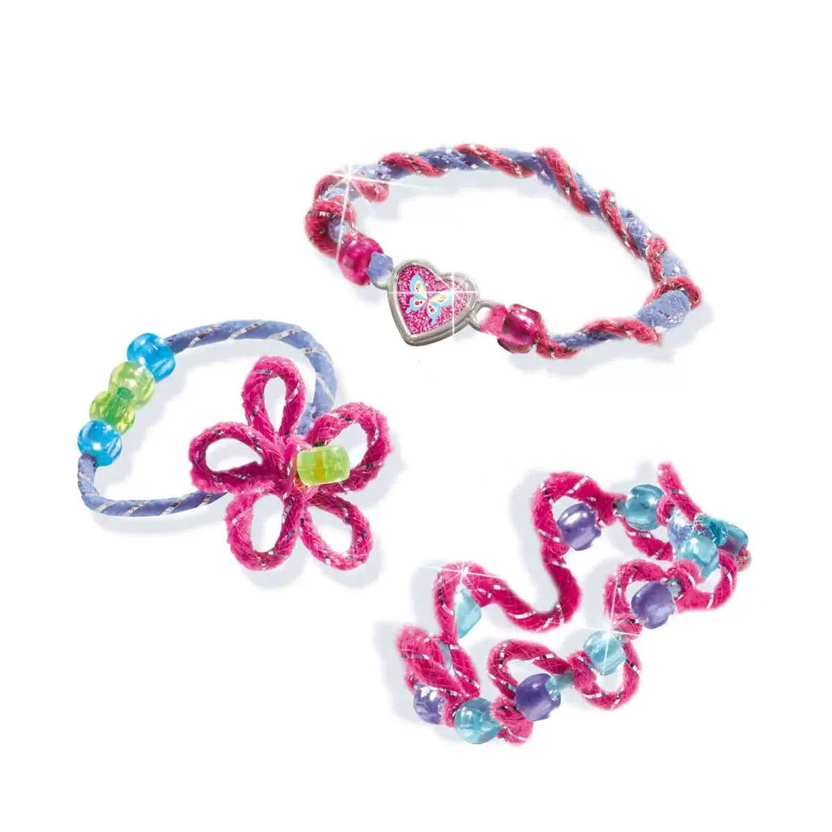 Bērnu rotu izgatavošanas komplekts SES Creative Glitter bracelets 14128S Photo 4