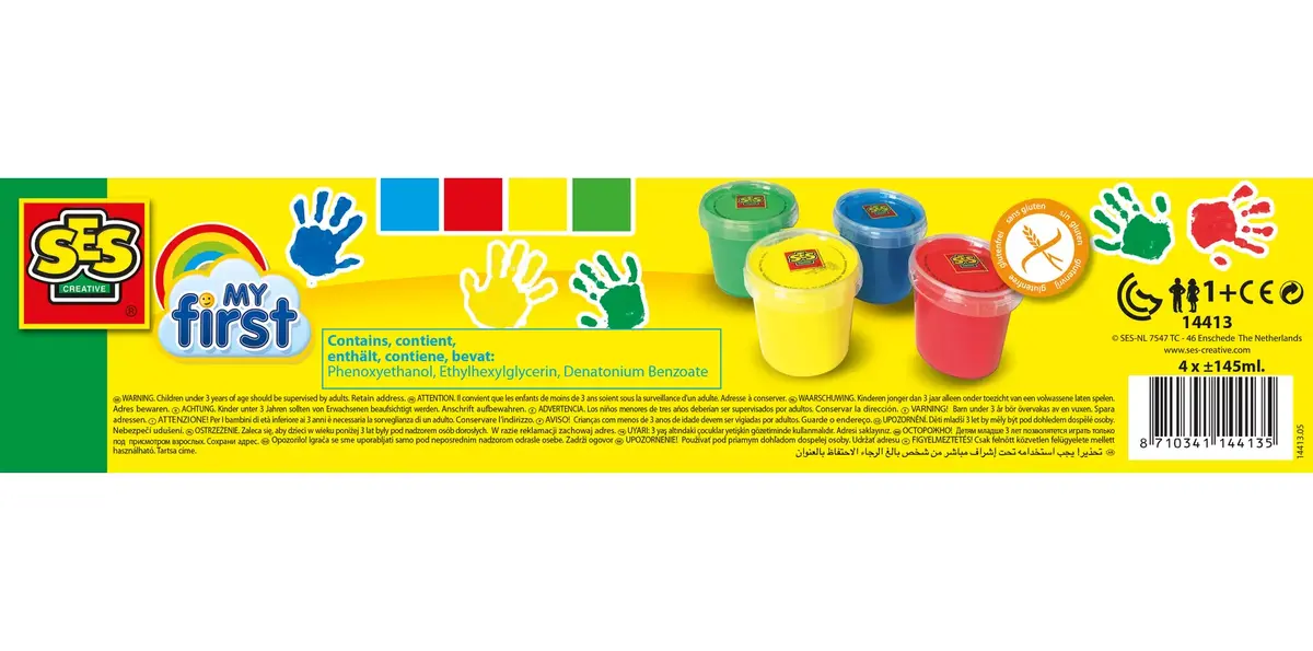 Pirkstu krāsas SES Creative My First 4 krāsas x 145ml Photo 7