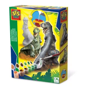 Children's casting and painting kit SES T-rex — plaster mould, paints, brush, 13 pieces, age 5+