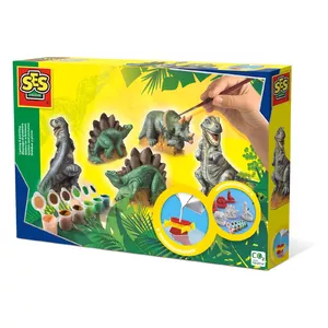 Bērnu liešanas/krāsošanas komplekts SES Creative Casting and painting - Dinosauri