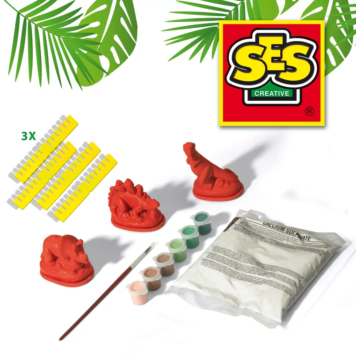 Bērnu liešanas/krāsošanas komplekts SES Creative Casting and painting - Dinosauri Photo 3