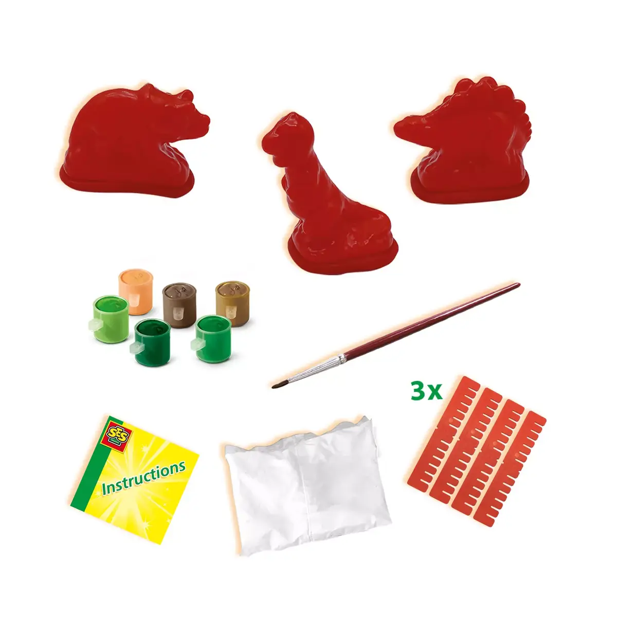 Bērnu liešanas/krāsošanas komplekts SES Creative Casting and painting - Dinosauri Photo 6